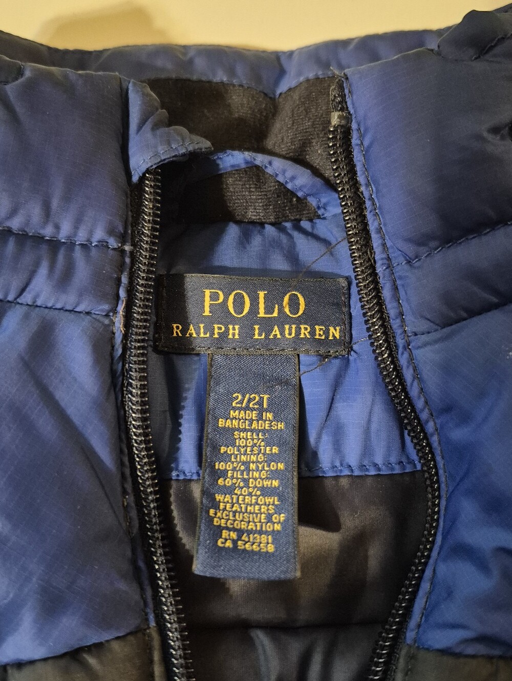 Polo RL Baby Boy Down Winter Puffer Coat 2T - Picture 4 of 5